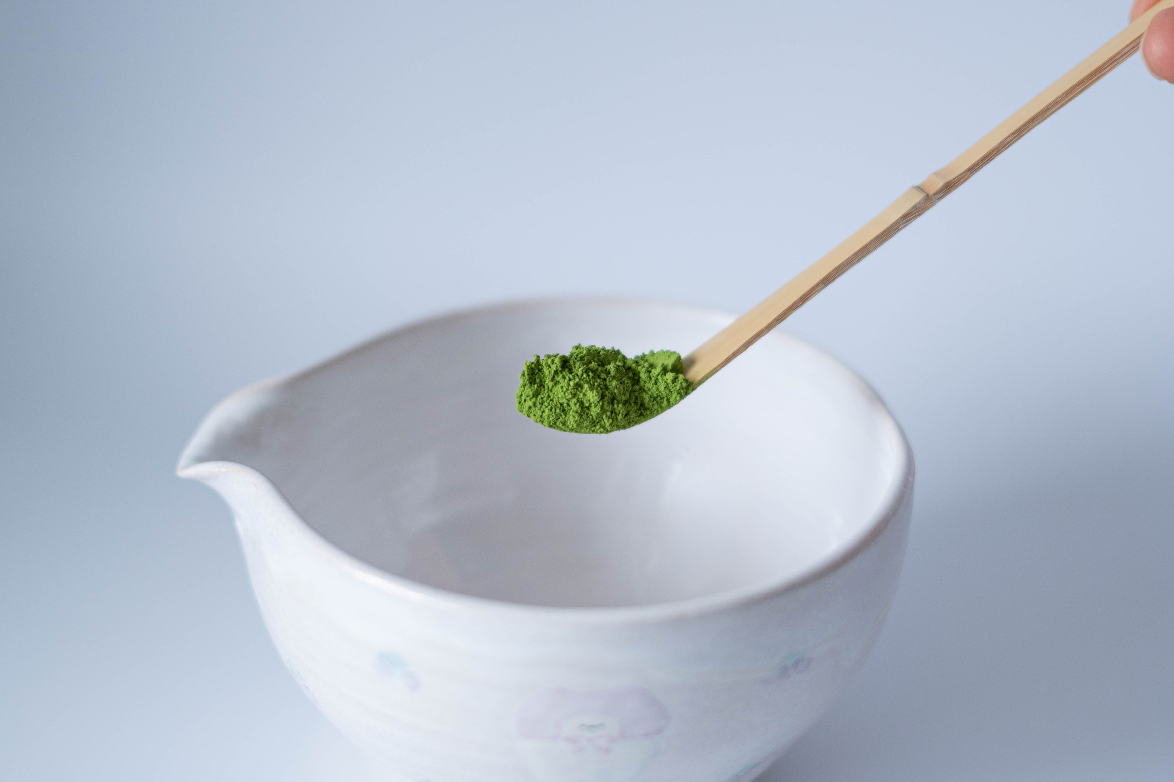 Asaki Okumidori Yabukita ceremonial first harvest matcha uji kyoto japan bamboo scoop